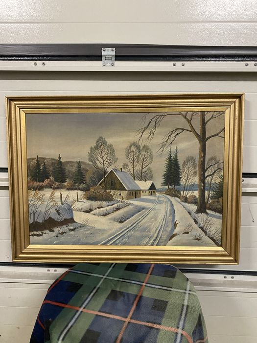 Duży obraz na płótnie antyk .