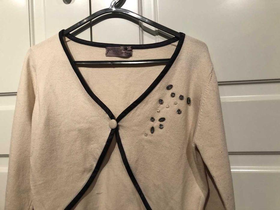 casaco de malha em lã e seda marca Tintoretto tamanho M