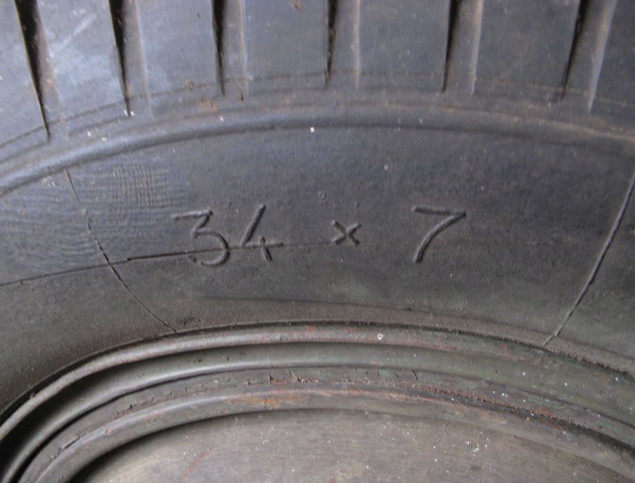 Koło 34x7 Nr. 126, opona pełna + felga