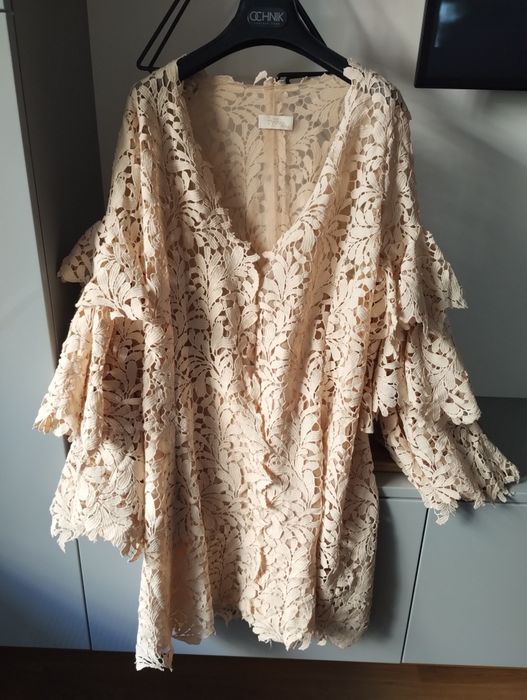 Lana Nguyen L-XL sukienka koronkowa ażurowa