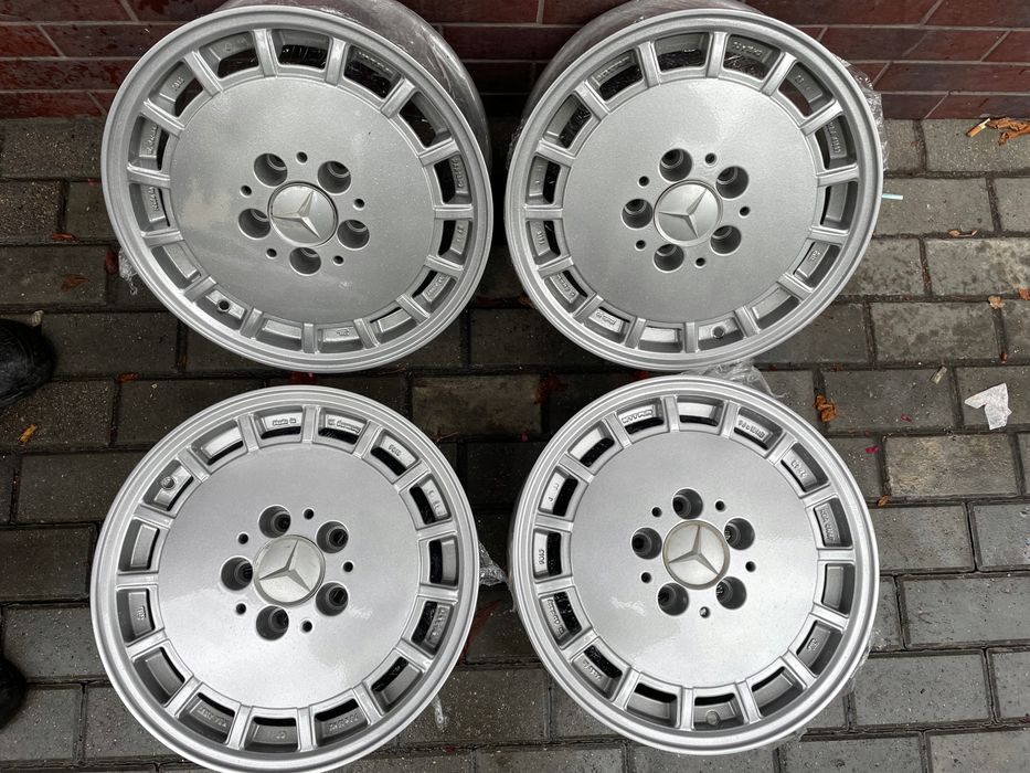 alu felgi mercedes 15 gullideckel 7j et44 w124 oryginał