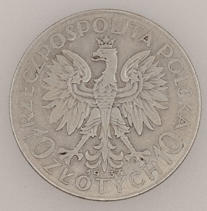 10 zł  Głowa kobiety 1933 rok