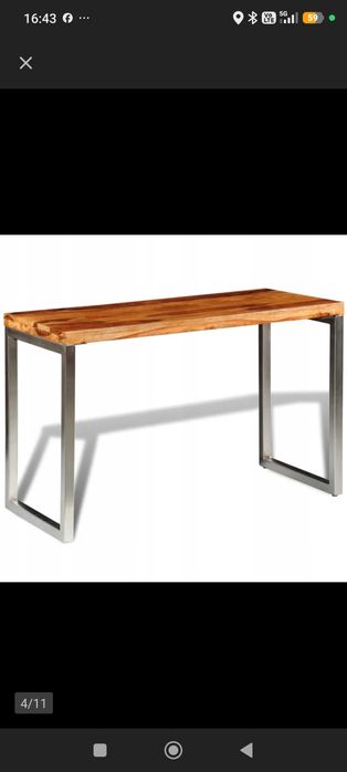 Stolik biurko drewno stal