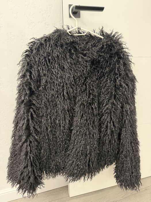 Шубка єко лама чорна