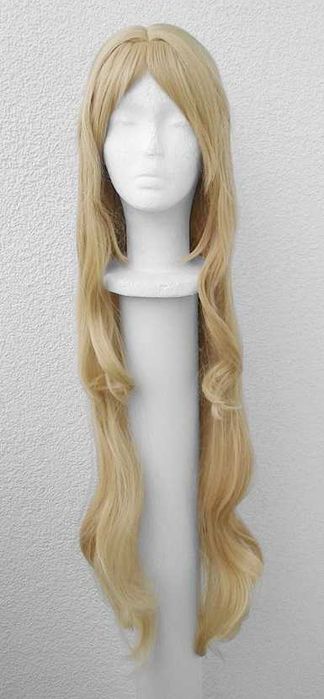 Fontaine Navia Genshin Impact Żółta blond długa peruka cosplay wig