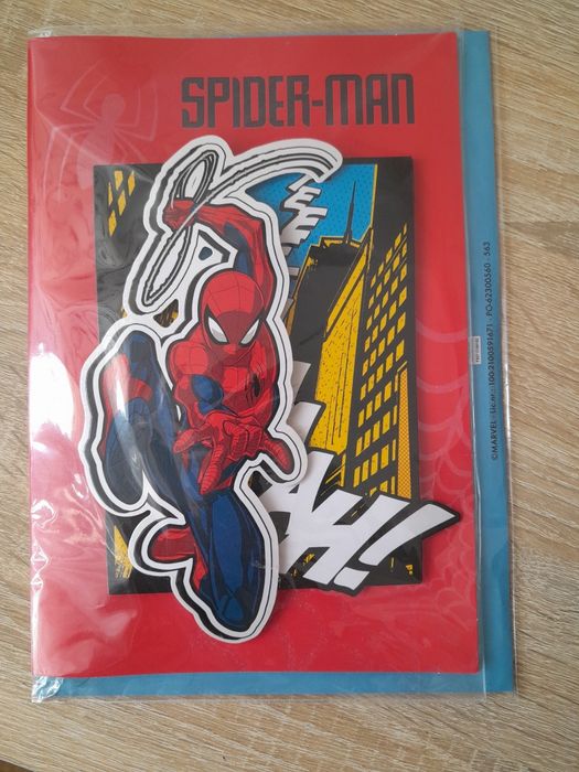 Kartka okolicznościowa urodzinowa koperta Spider-Man 3d