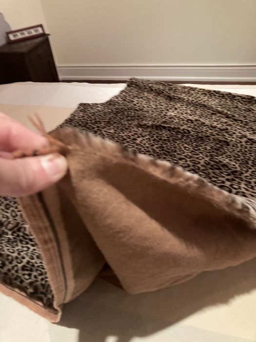 Tecido de pêlo com estampa de leopardo, italiano