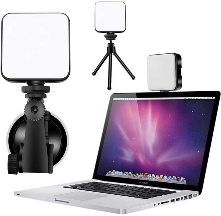 NOVOS! Luz led p PC portátil iluminação de tripé portátil recarregável