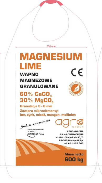 Wapno granulowane kredowe i magnezowe oraz czarna  kreda -PRODUCENT