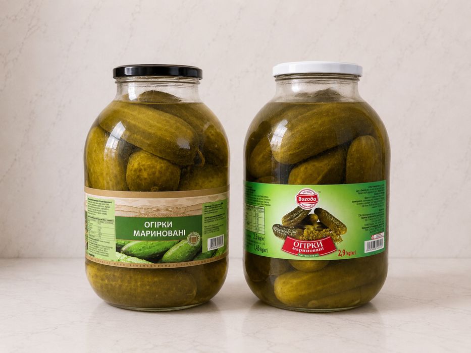 Огірки 3 л Мариновані