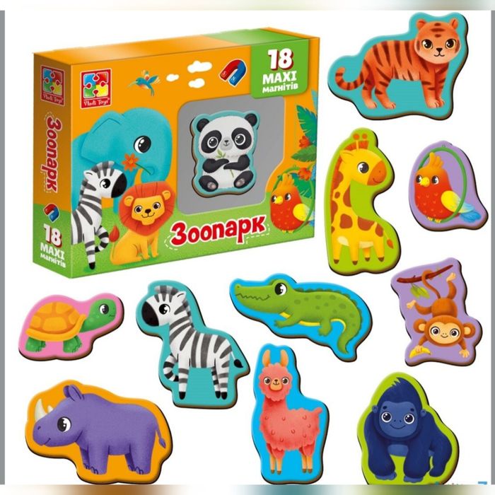 Набір овочі ферма зоопарк транспорт на магнітах магніти на холодильник