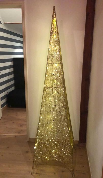 Árvore de Natal Dourada com iluminação interior 210 cm