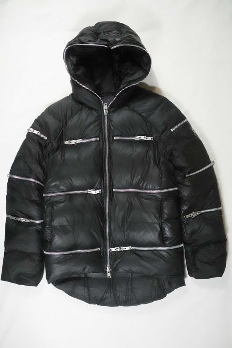 Kurtka Robert Kupisz Puchowa Czarna Zip Suwaki S