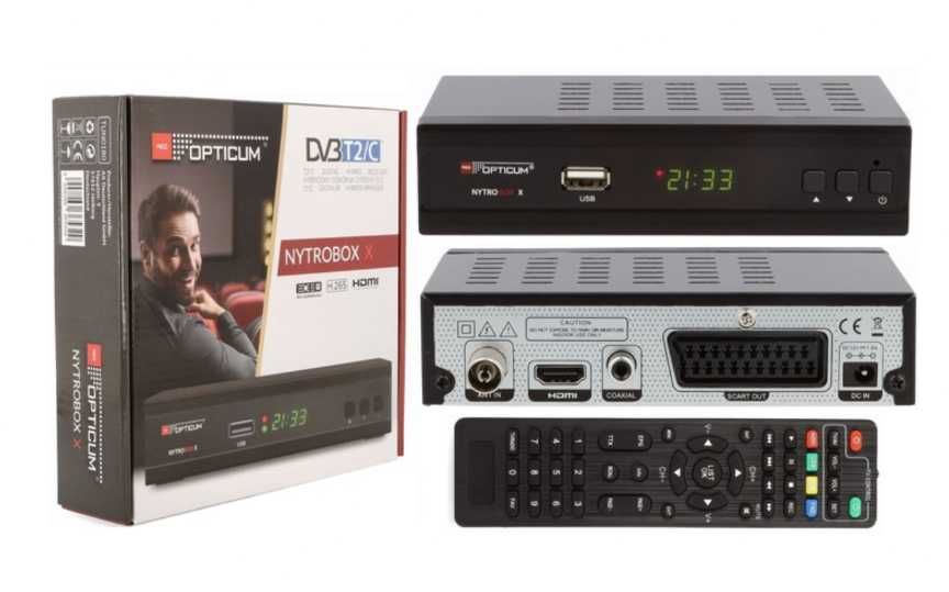 Tuner Dekoder DVB-C DVB-T2 Telewizji Cyfrowej TV Naziemnej Opticum