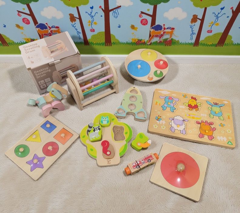 Монтессорі ранній розвиток дерев'яні Сортер пірамідка  ксилофон