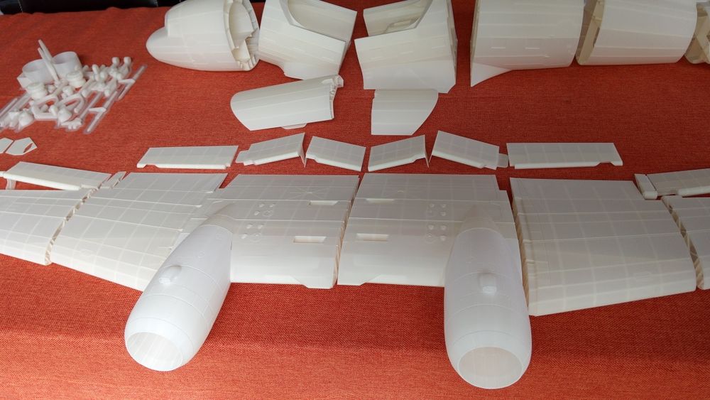 DC3 samolot RC (elementy druk 3D)