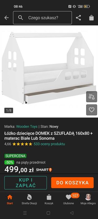 Łóżko domek 160x80
