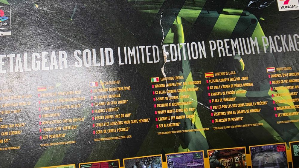 PSX Metal gear solid premium package pudełko