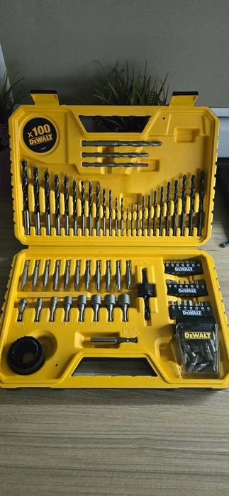 *NOWE* DeWALT 100el Zestaw Wierteł Bitów Drewno Metal Beton