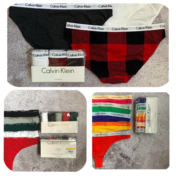 Calvin Klein/Стрінги/Бікіні/5шт,3 шт/Оригінал100%.РазмірS,M