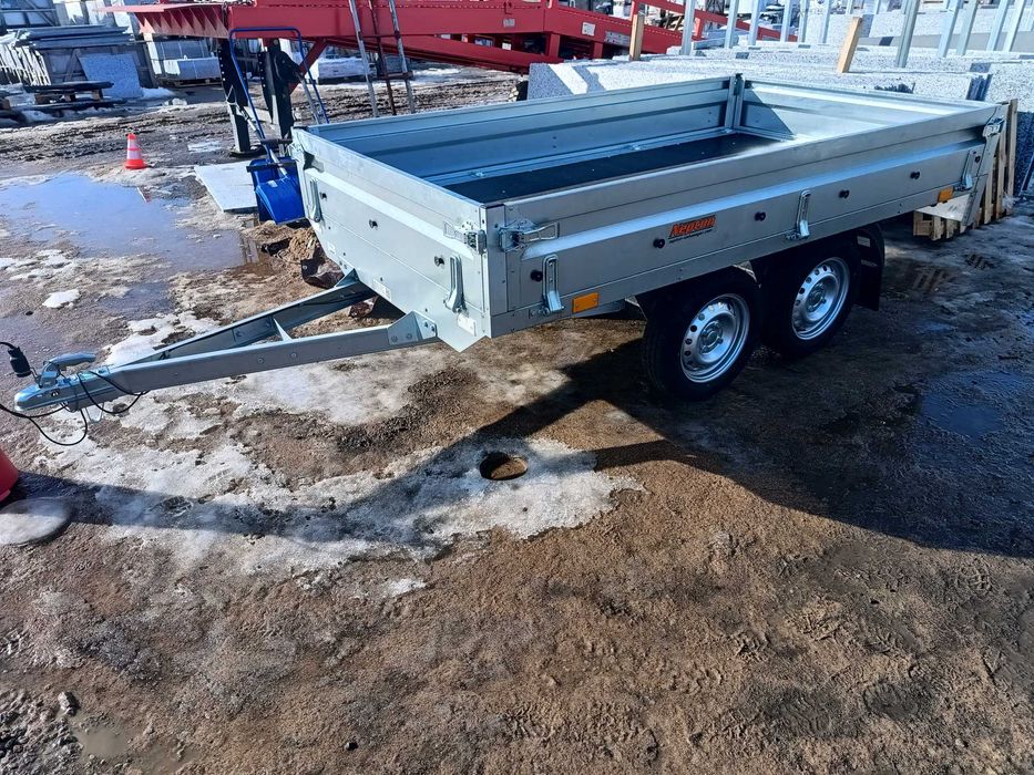 Przyczepka 750kg 2os - platforma, skrzynia 263x150cm - NEPTUN  nowa FV