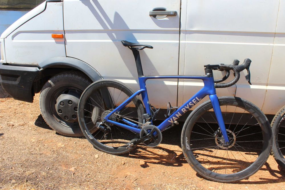 Bicicleta de Estrada RCR SRAM Rival AXS E1 2x12v Sensor de Potência Cinza / Decathlon Roadbike RCR