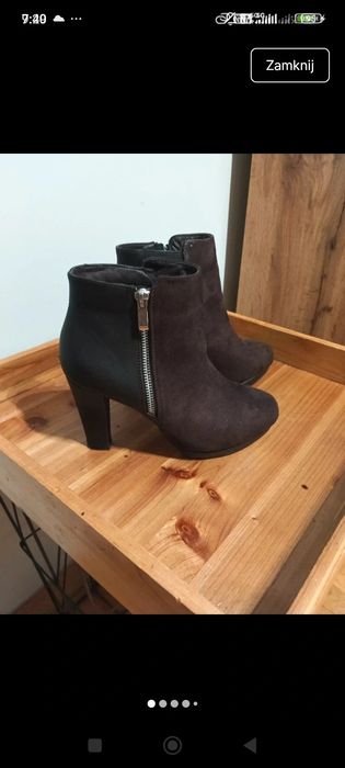 Botki damskie zamszowe