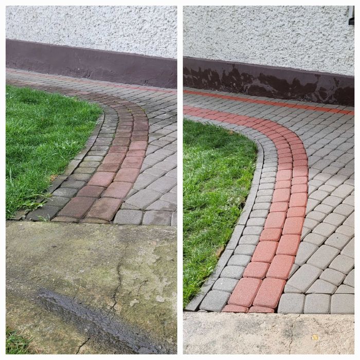 Mycie i Malowanie kostki brukowej elewacji dachów