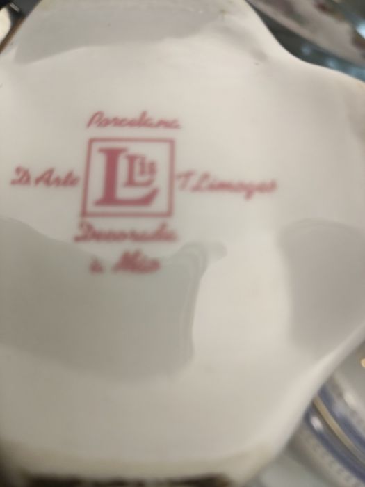 Peças decorativas em porcelana francesa Limoges – pintadas à mão