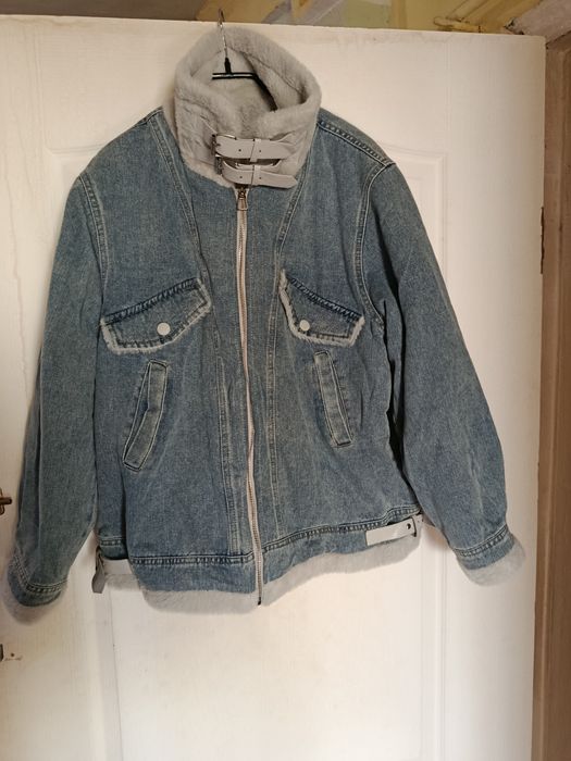 Женская джинсовая курточка на меху