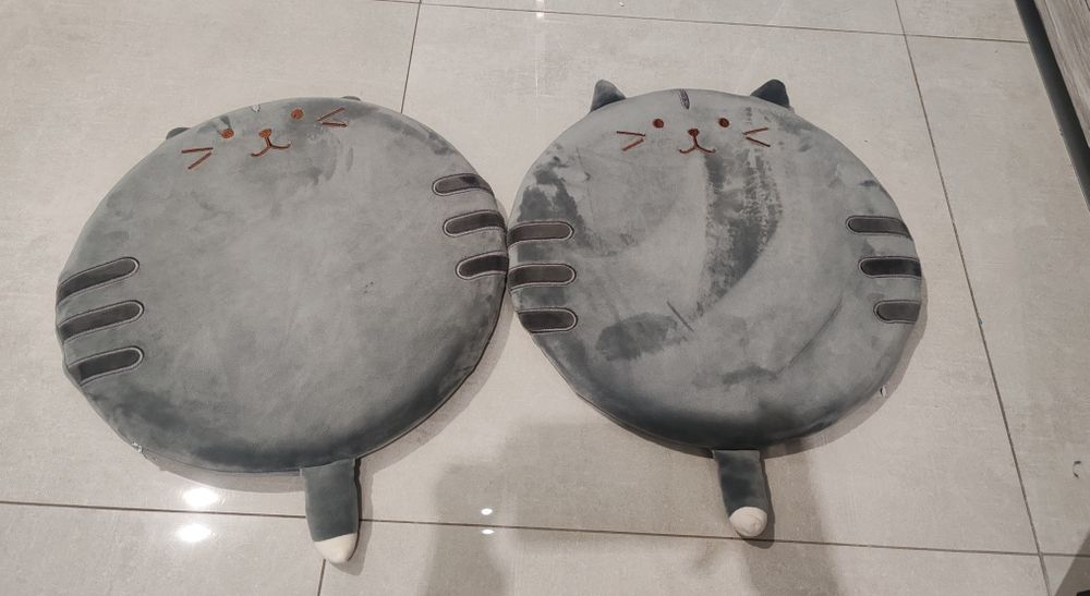 2 poduszki na krzesła kot jak pusheen 40cm