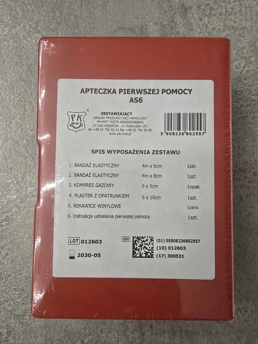 Apteczka samochodowa pierwszej pomocy