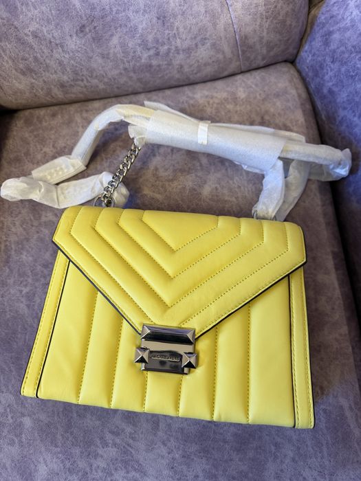 Сумка Michael Kors Whitney Yellow Large Leather Shoulder Bag