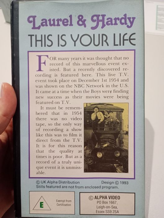 This is your Life Laurel&Hardy VHS