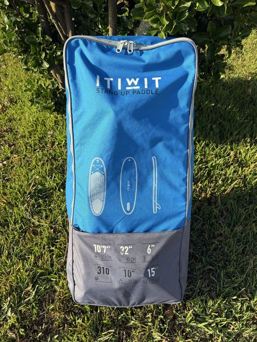 Prancha Stand Up Paddle 10’7” – Como Nova + Remo + Bomba + Quilha + Leash+ Mochila