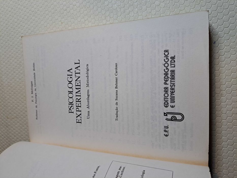 Psicologia Experimental- Uma abordagem metodológica - F.J. McGuigan