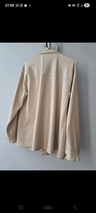 Camiseiro ecopele Zara bege xs