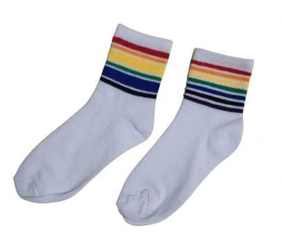 2-pack Tęczowe skarpetki długie 38-42