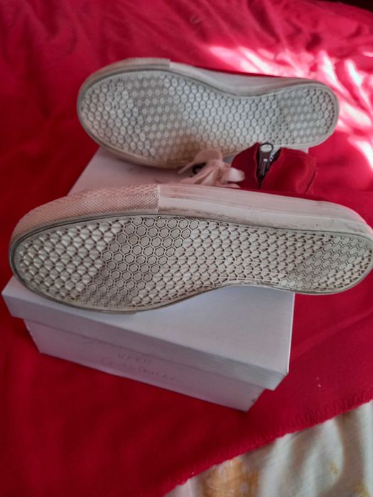 Sapatilhas de camurça,  vermelhas - 36 - Quebramar.