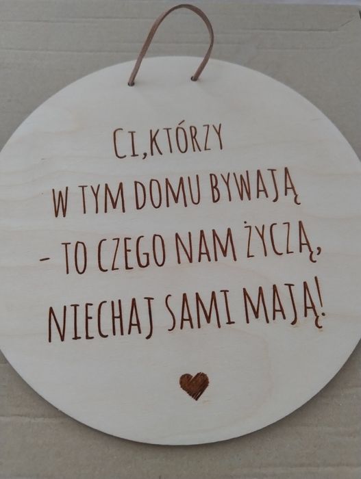 Tabliczka okrągła/ozdoba na ścianę/do domu