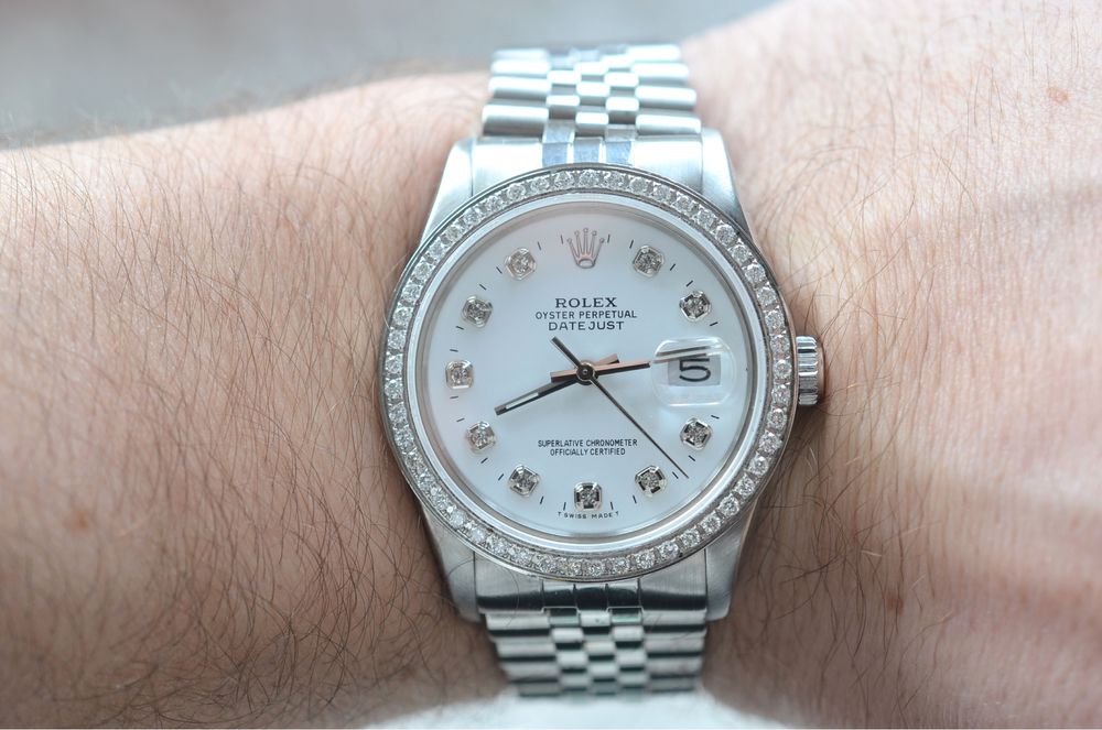 ROLEX DATEJUST 36mm 16030 Diamenty 1CT VVS