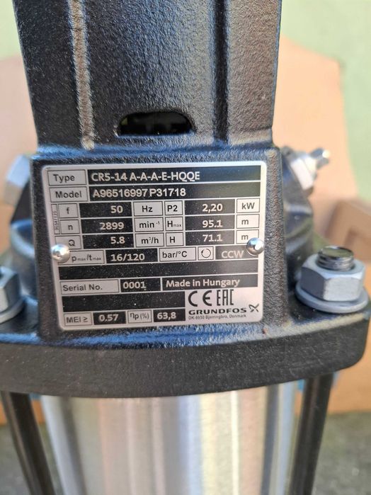 Grundfos Pompa CR5-14 A-A-A-E-HQQE A96516997