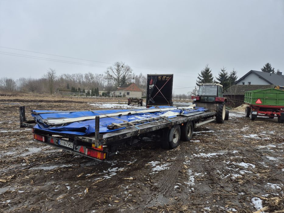 Przyczepa tandem,  laweta do balotów,  bel 8x2.5 Zarejestrowana