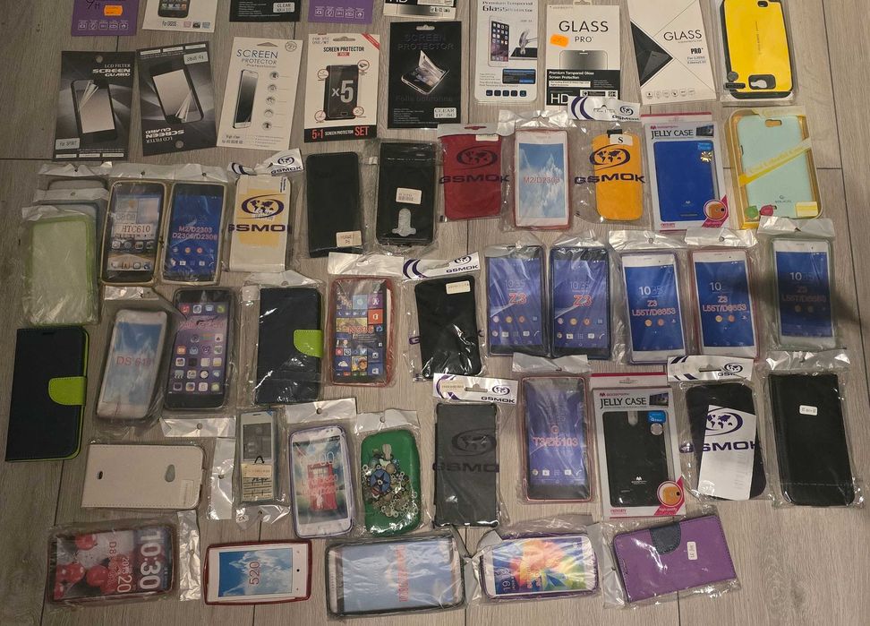 Zestaw pokrowców i folii do starszych telefonów – PO LIKWIDACJI SKLEPU