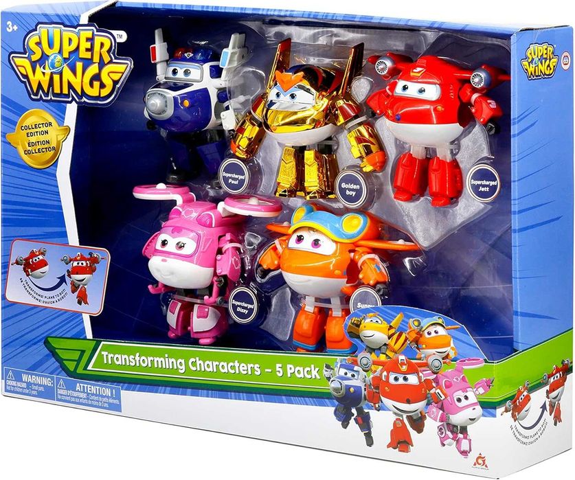 Набір 5 фігурок трансформерів Супер крила Super Wings US750200A