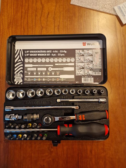 Conjunto novo Wurth Zebra 33 Peças