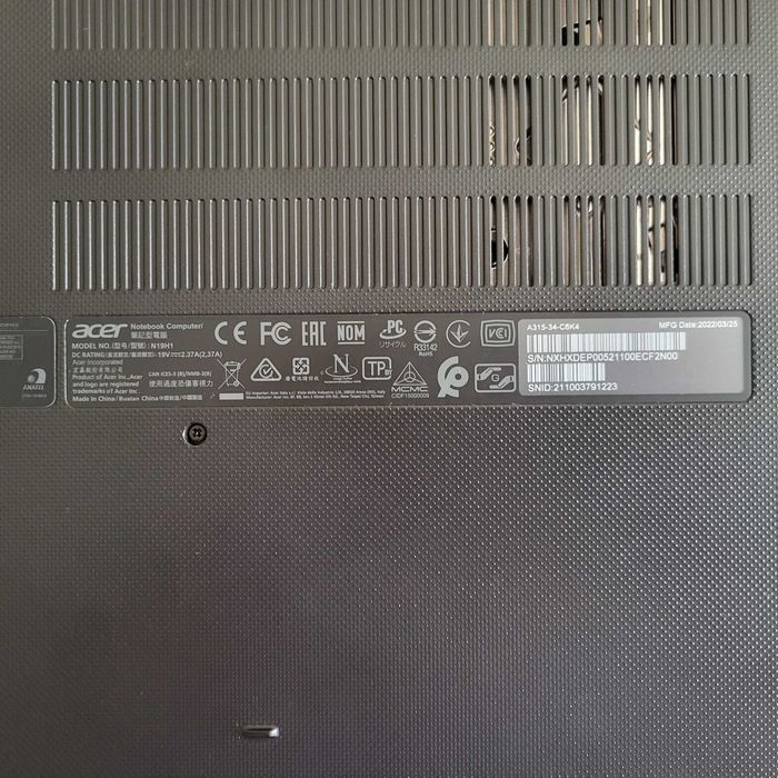 Laptop ACER Aspire 3 A315-34-C6K4 15.6" Stan Igła!