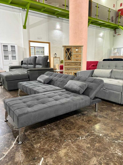 Sofa cama chaiselongue reversivel Novo Paga na entrega Envio gratis