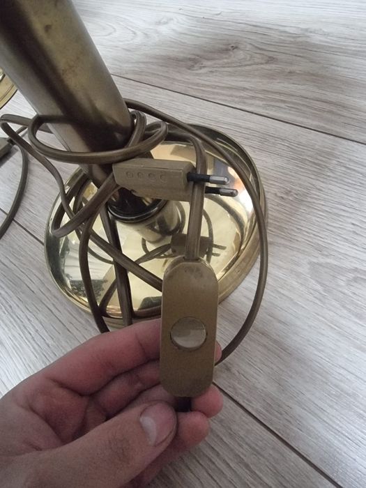 Lampka nocna Złota ŁADNA Vintage