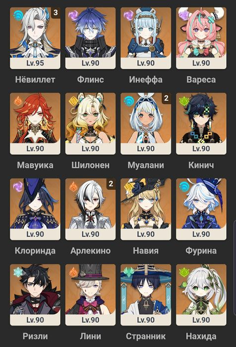 Акаунт Genshin Impact 60lvl